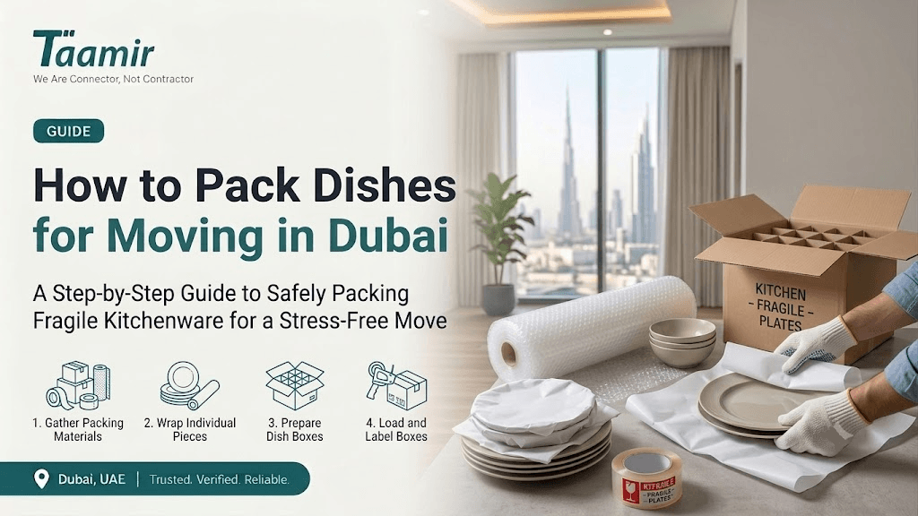 How to Pack Dishes for Moving in Dubai