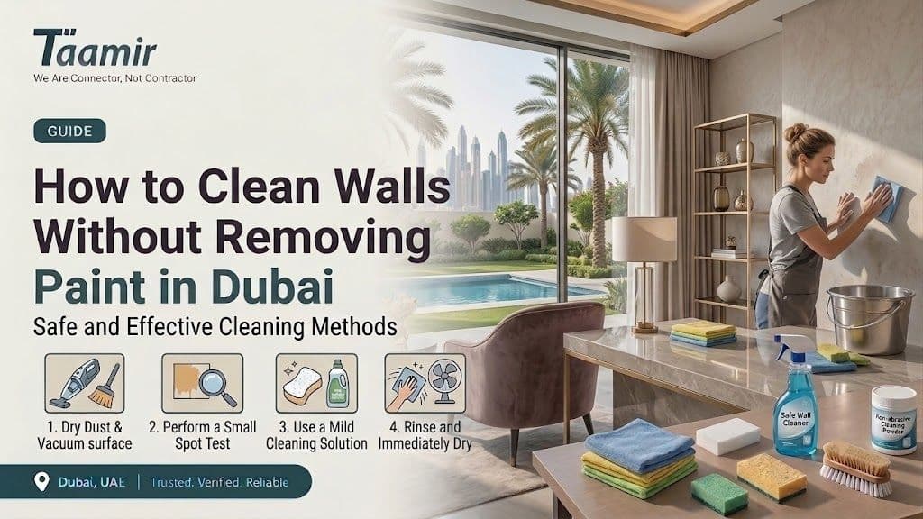 How to Clean Walls Without Removing Paint in Dubai: Safe and Effective Cleaning Methods