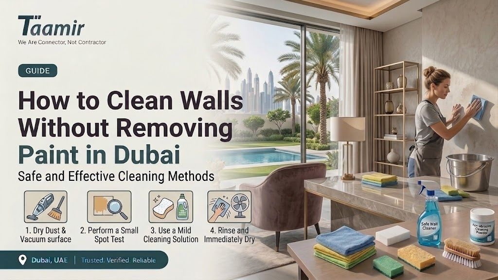 How to Clean Walls Without Removing Paint in Dubai: Safe and Effective Cleaning Methods