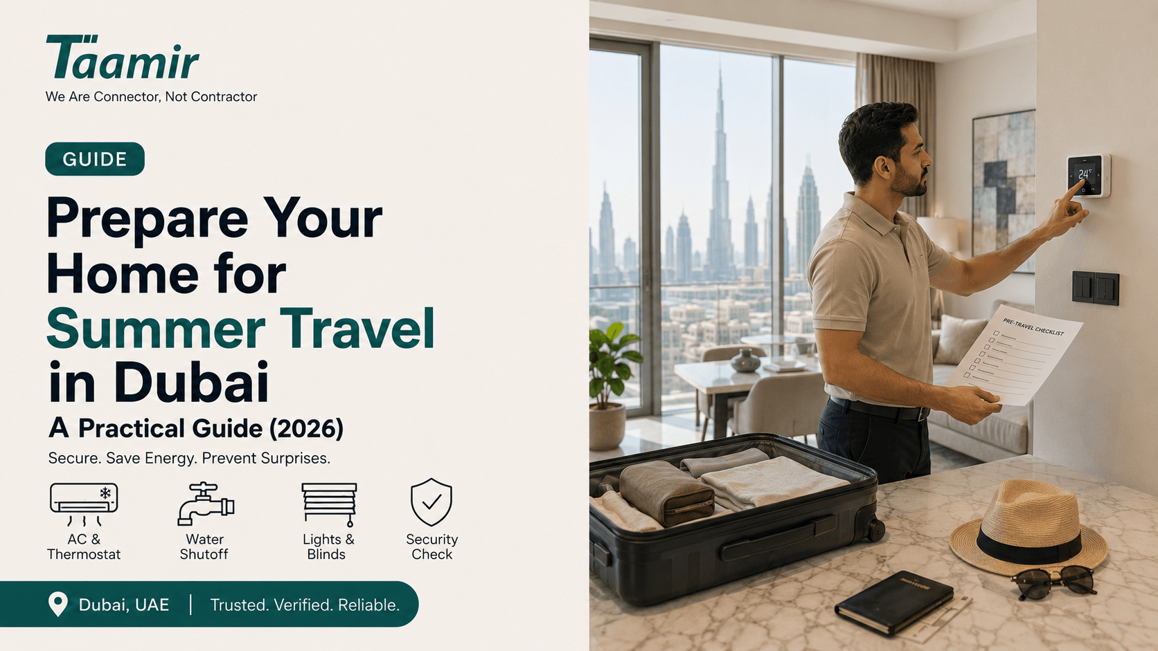 Leaving Dubai for the Summer? How to Prepare Your Home 2026