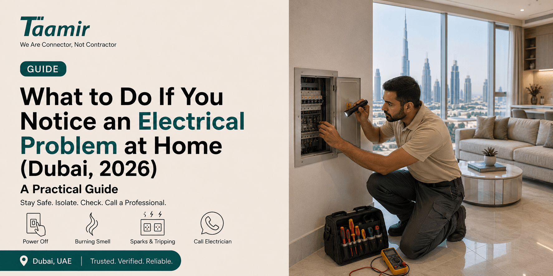 What to Do If You Notice an Electrical Problem at Home (Dubai, 2026)