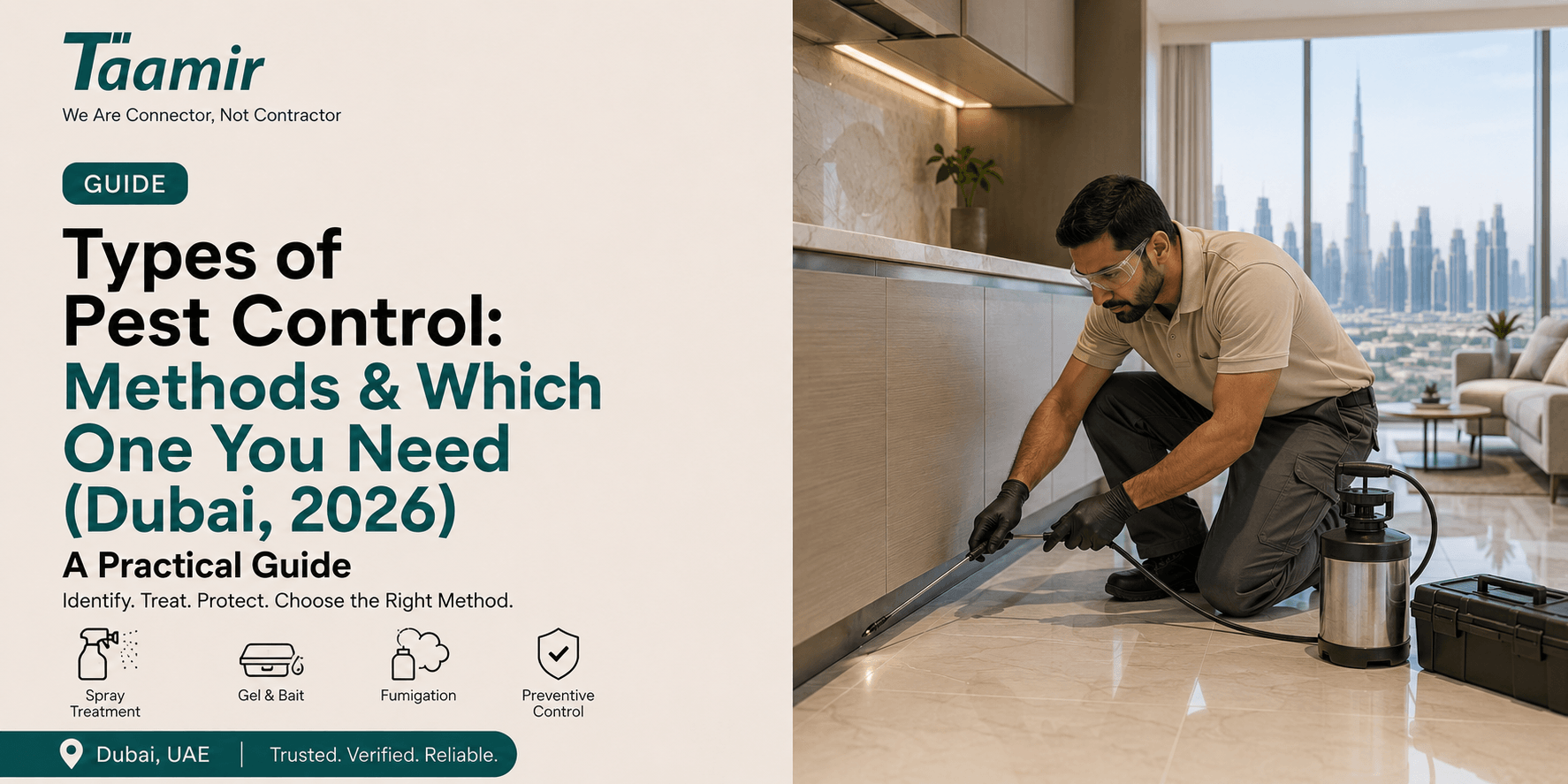 Types of Pest Control: Methods & Which One You Need (Dubai, 2026)