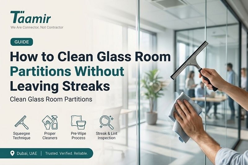 How to Clean Glass Room Partitions Without Leaving Streaks