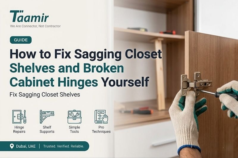 How to Fix Sagging Closet Shelves and Broken Cabinet Hinges Yourself